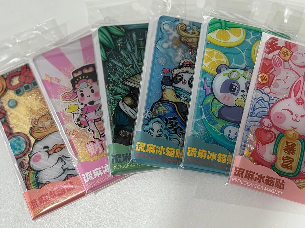 Cartoon Acrylic Quicksand Fridge Magnets
